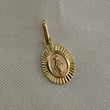 Dije Virgen Milagrosa 0.7gr Oro Amarillo Diamantado