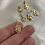 Dije Virgen Milagrosa 0.7gr Oro Amarillo Diamantado