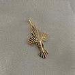 Dije Cristo 0.8gr Cruz Diamantada Oro Amarillo