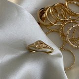 Anillo Estrella 1.8gr- T7 1/2 Sello Liso Oro Amarillo
