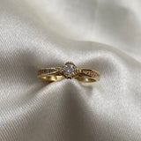 Solitario 2.15gr- T5 1/4 Circon Blanco Oro Amarillo