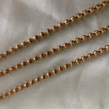 Cadena Militar 37.45gr/70cm Diamantada Luna Oro Rosa