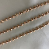 Cadena Militar 25.45gr/65cm 4mm Diamantada Oro Rosa