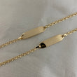 Pulso Aro Seguido 1.25gr/15cm Bebe Oro Amarillo Placa Lisa