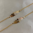 Pulso Aro Seguido 1.3gr/15cm Bebe Oro Amarillo Placa Nube Tres Oros