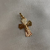 Dije Cristo 1.3gr/2.5cm Cruz Diamantado Oro Amarillo