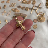 Dije Cristo 1.3gr/2.5cm Cruz Diamantado Oro Amarillo