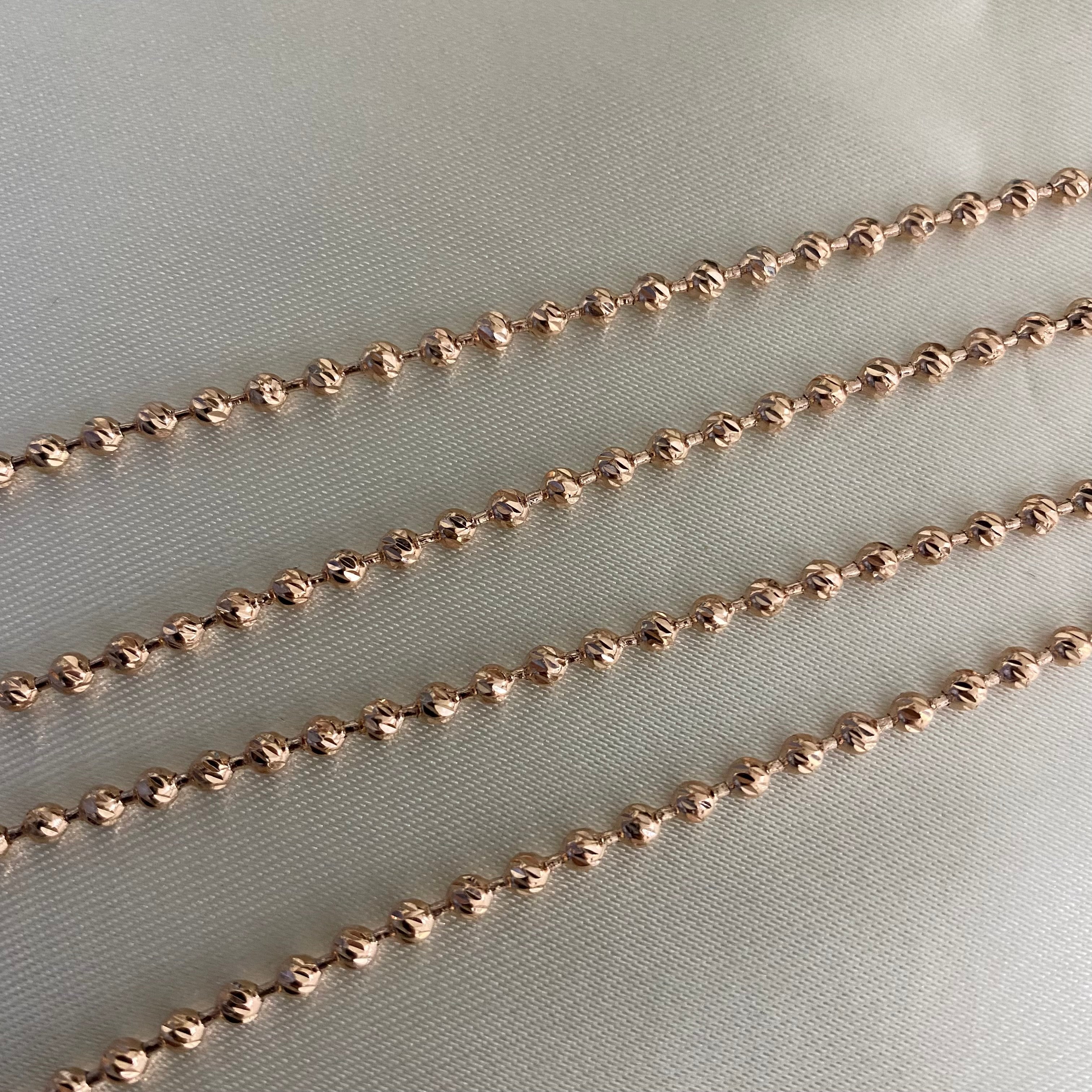Cadena Militar 19.25gr/65cm 3mm Diamantada Oro Rosa