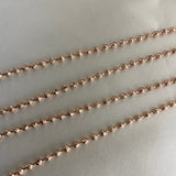 Cadena Militar 19.05gr/65cm 3mm Diamantada Oro Rosa