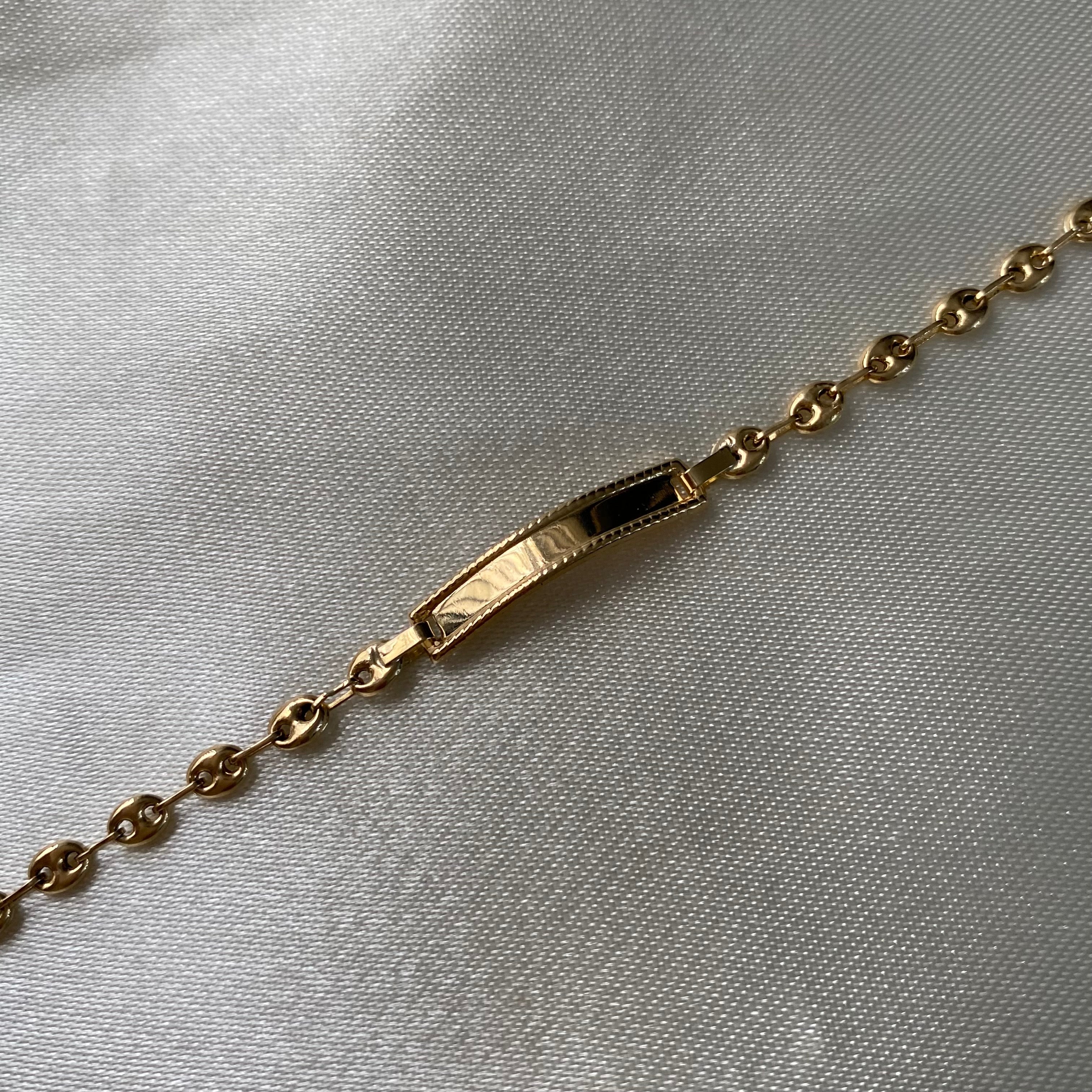 Pulso GC 1.65gr/13.5cm Bebe Placa Borde Oro Amarillo*
