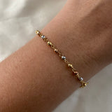 Pulso Denario 3.1gr/15.5cm-17.5cm Diamantado Tres Oros (4+)