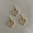 Dije Corazon 0.7gr Oro Amarilo Circones Blancos