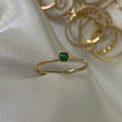Solitario 1.3gr - T7 1/4 Circon Verde Oro Amarillo