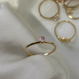 Solitario 1.35gr - T8 Circon Rosa Oro Amarillo
