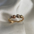 Anillo Bolas 1.85gr- T6 1/4 Diamantadas Tres Oros