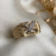 Anillo Aguila 5.1gr - T9 Dos Oros Amarillo Blanco