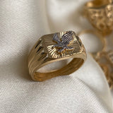 Anillo Aguila 5.1gr - T9 Dos Oros Amarillo Blanco