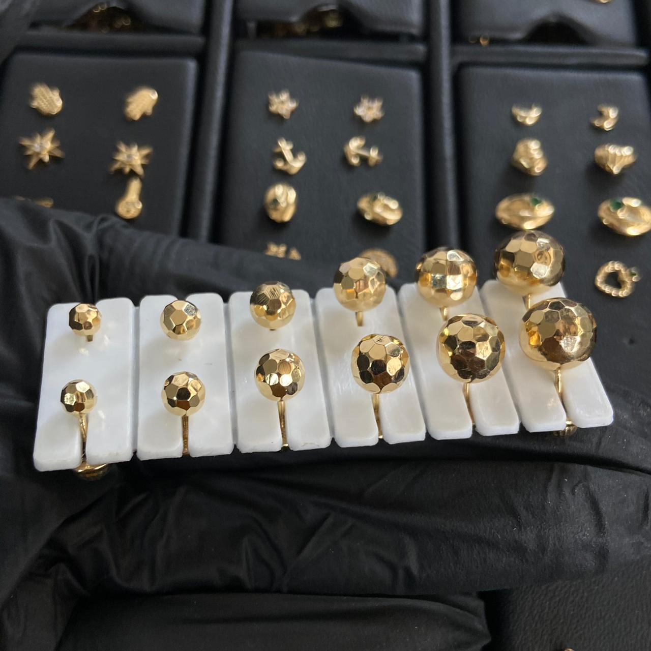 Topos Bola 8mm 1.35gr Discoteca Oro Amarillo