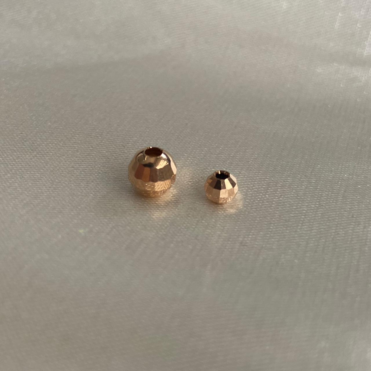 Bola Discoteca 4mm / 0.14gr Diamantada Oro Rosa