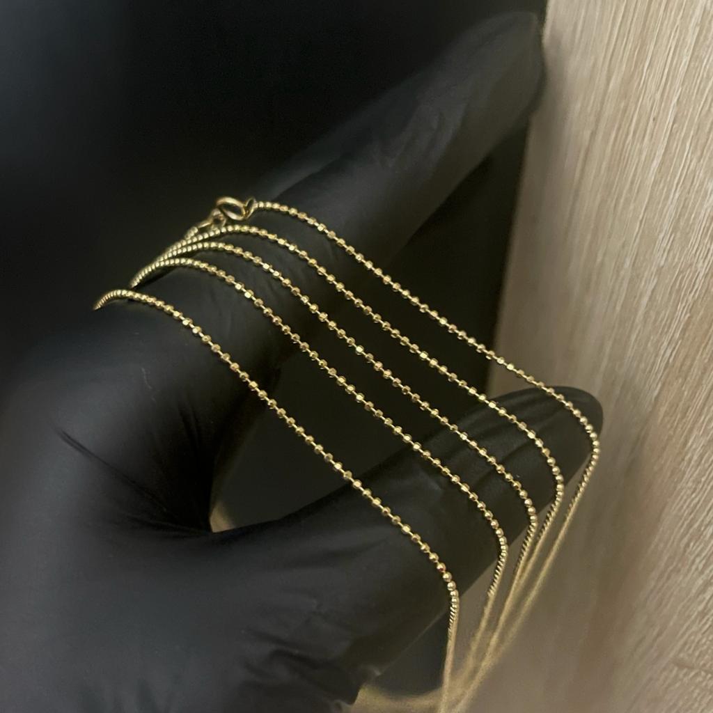 Cadena Militar 3.9gr/60cm Diamantada Amarilla