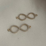 Herraje Infinito 1.3gr Circon Blanco Oro Amarillo