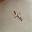 Dije Cristo 1.6gr Oro Rosa Blanco