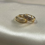 Candongas 2.5gr Oro Amarillo Circones Blancos