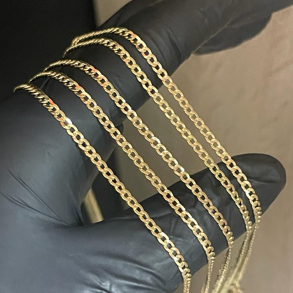 Cadena Cubana 3.5gr/50cm Oro Amarillo