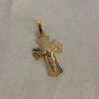 Dije Cristo 1.35gr Diamantado Oro Amarillo