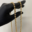 Cadena Militar 47.4gr/70cm Oro Amarillo Diamantada