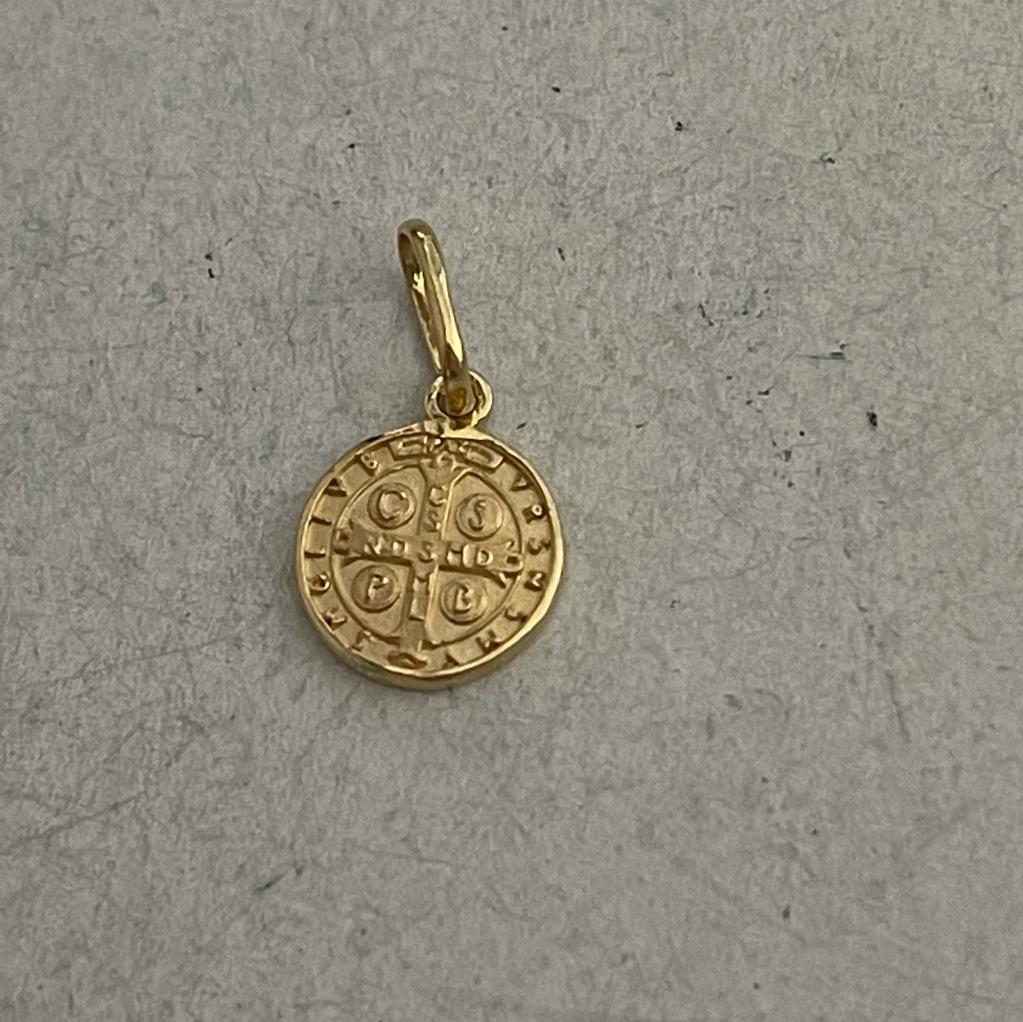 Dije Medalla San Benito 1.15gr Oro Amarillo