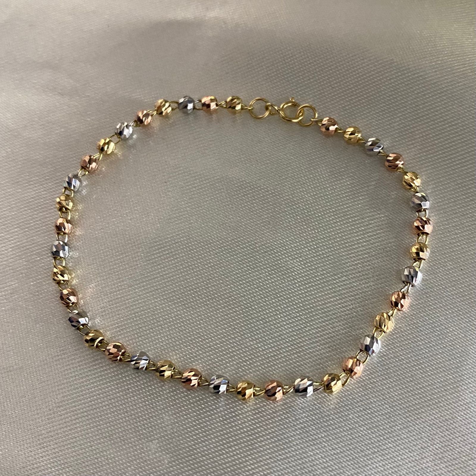 Pulso Militar 3.4gr/17cm Tres Oros Diamantado