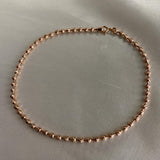 Tobillera Militar Diamantada 7.95gr/27cm Oro Rosa