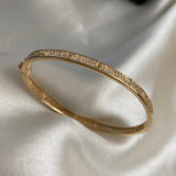 Pulso Aro CT 8.85gr/17cm Circones Blancos Oro Amarillo