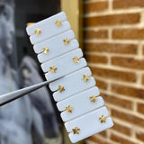 Topos Estrella 0.45gr Diamantada Oro Amarillo