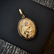 Dije San José 9.3gr/4.0cm Medalla Oro Amarillo Circones Negros
