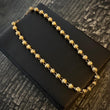 Tobillera Bolas 5.85gr/24cm Diamantadas 4mm 1x1 Oro Amarillo