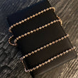 Cadena Militar 18.9gr / 60cm Bola 3mm Diamantadas Oro Rosa