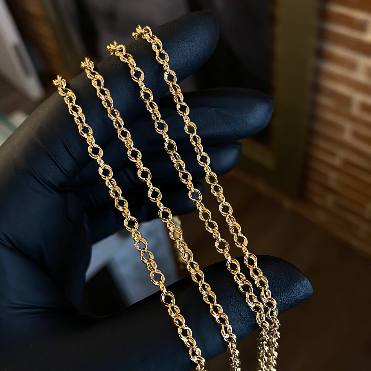 Cadena Belcher Aro Doble 3.7gr / 50cm Oro Amarillo +3
