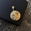 Dije Medusa Tribal 2.75gr / 3.2cm Mate Oro Amarillo Italy +4