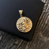 Dije Medusa Tribal 2.75gr / 3.2cm Mate Oro Amarillo Italy +4