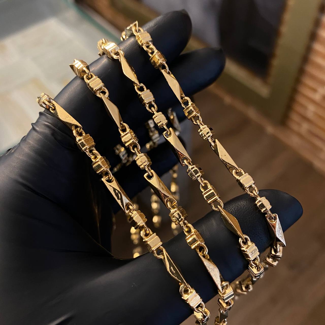 Cadena Rustica Española 19gr / 65cm / 4mm Oro Amarillo