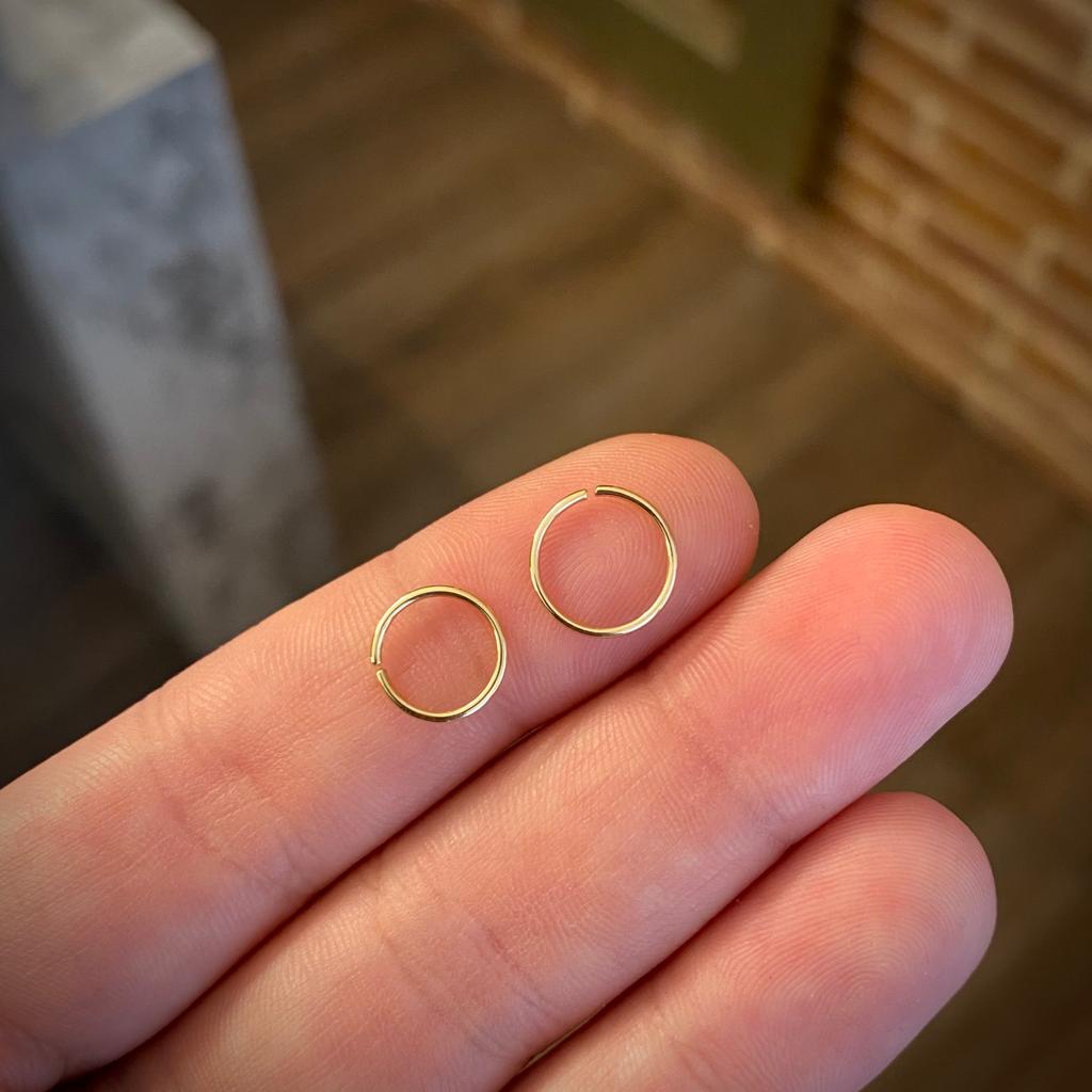 Piercing Aro 9mm Liso Oro Amarillo (Joya)
