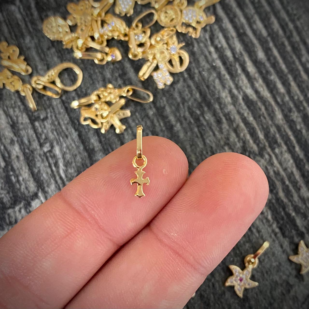 Dije Cruz 0.2gr/1.3cm Tiny Lisa Oro Amarillo*