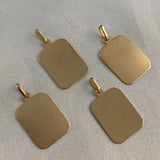 Dije Placa Rectangulo Ovalado 2.0gr/1.9cm*1.5cm Oro Amarillo
