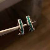 Candongas 2.9gr/1.4cm Aretes Esmeralda 45pts Oro Blanco (Joya)*
