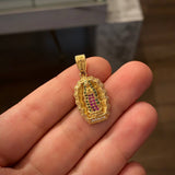 Dije Virgen de Guadalupe 3.5gr/3cm Circones Blancos Verdes Fucsias Oro Amarillo