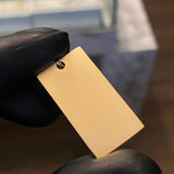 Dije Placa Rectangular 3.3gr / 3.5cm (2.9cm*1.5cm) Liso Mate Oro Amarillo