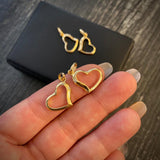 Dije Corazon Silueta 1.55gr/2.5cm Circon Blanco Oro Amarillo Nac.Esp.