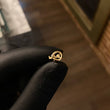 Piercing Nariz/Oreja 5mm Love Tornillo Bola 3mm Circon Blanco Oro Amarillo (Joya)